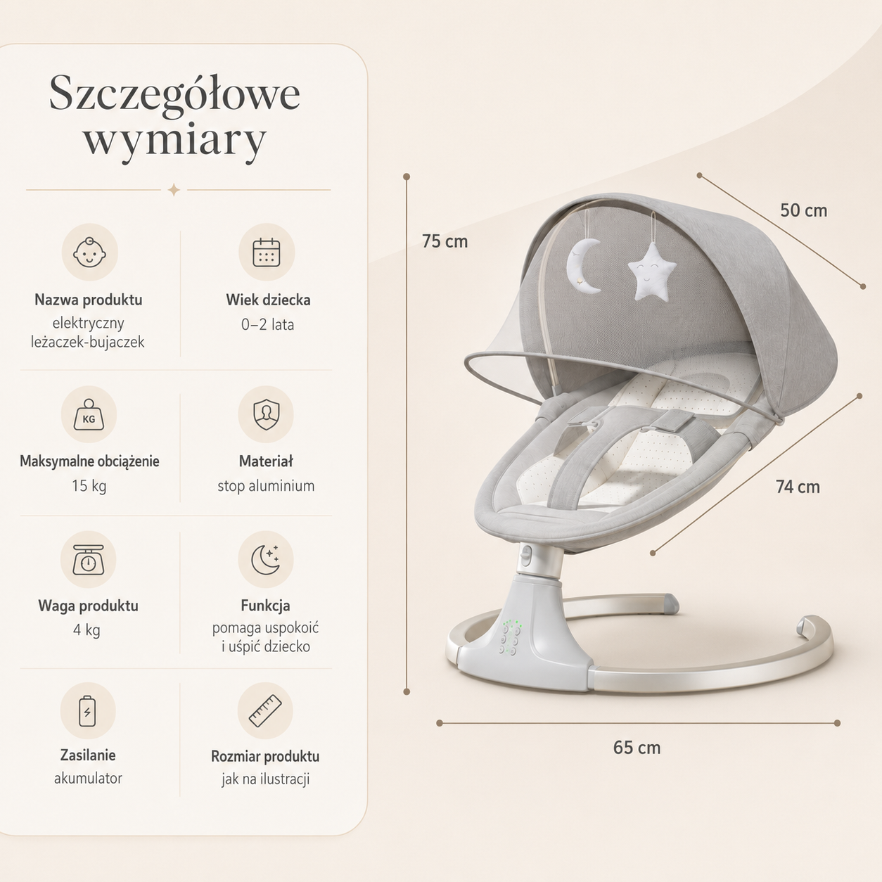 BabyGuard Olivia — Leżaczek dla niemowląt