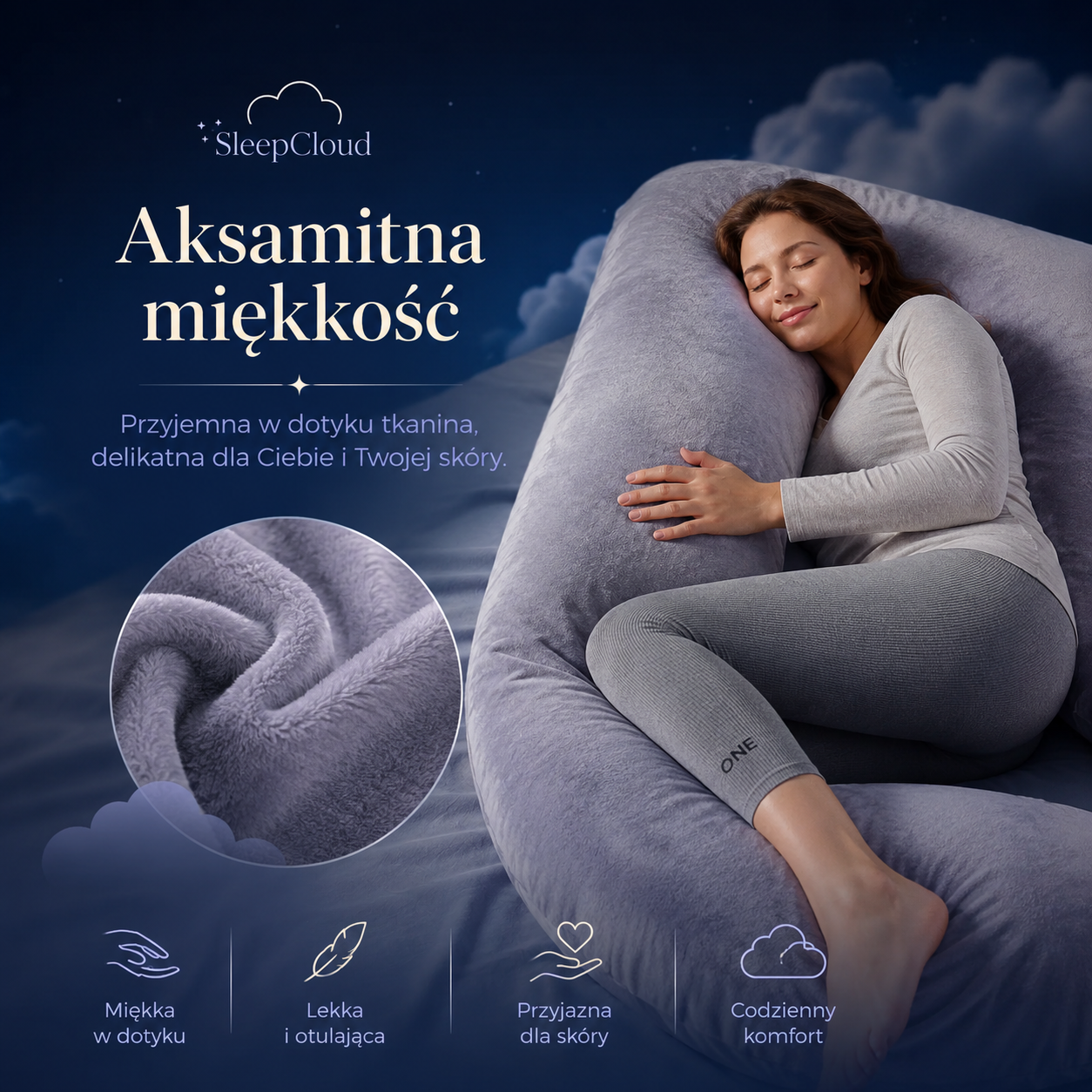 SleepCloud — Poduszka ciążowa